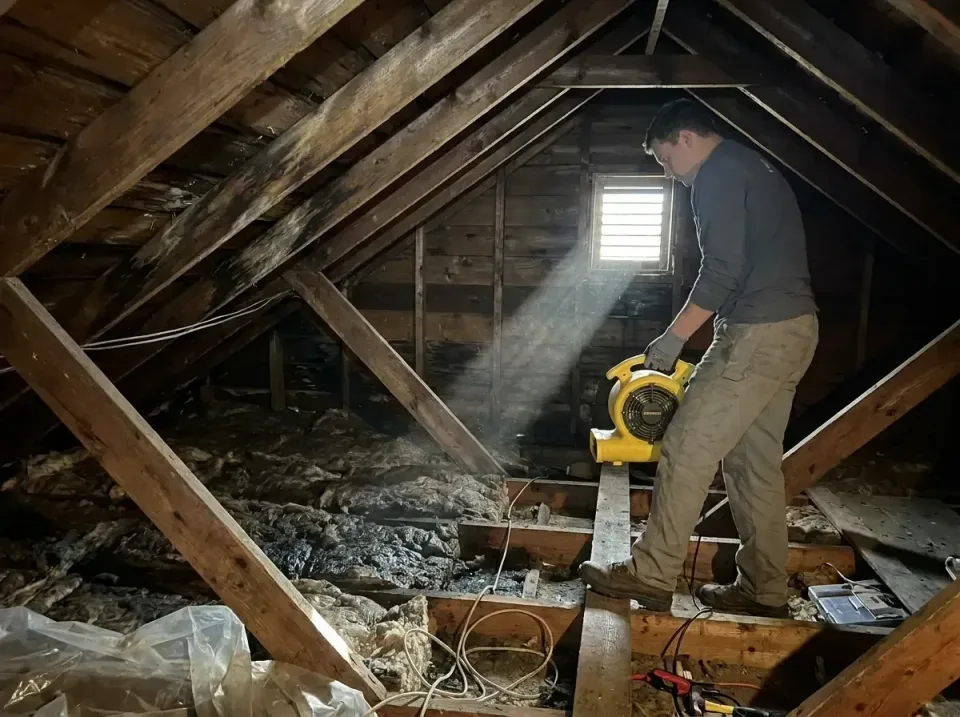 attic-water-damage-drying-proc-007 — frequently asked questions, Emergency Water Extraction & 24/7 Flood Response in Whittin…